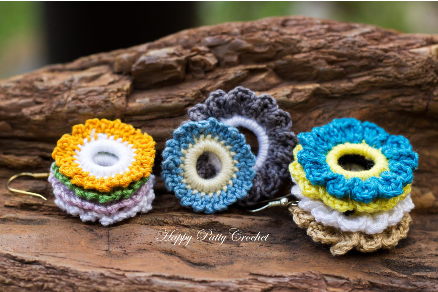 Ring Flowers Crochet Patterns and Instructions by Sfappy Patty Orochet - Beginner Friendly Floral Appliques pattern preview