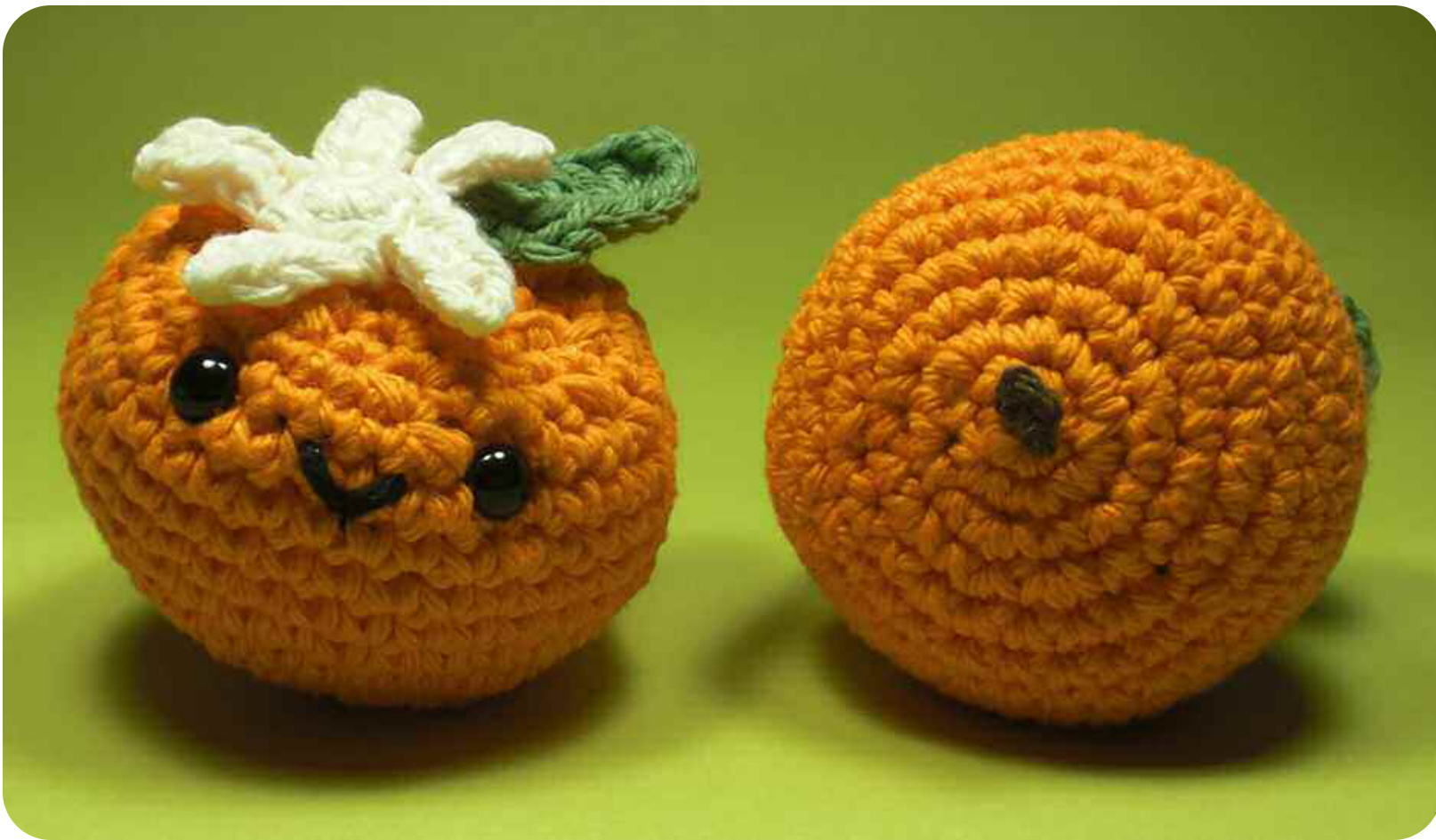 Crochet Pattern for Amigurumi Orange with Leaf and Blossom - Small and Great Crochet pattern preview