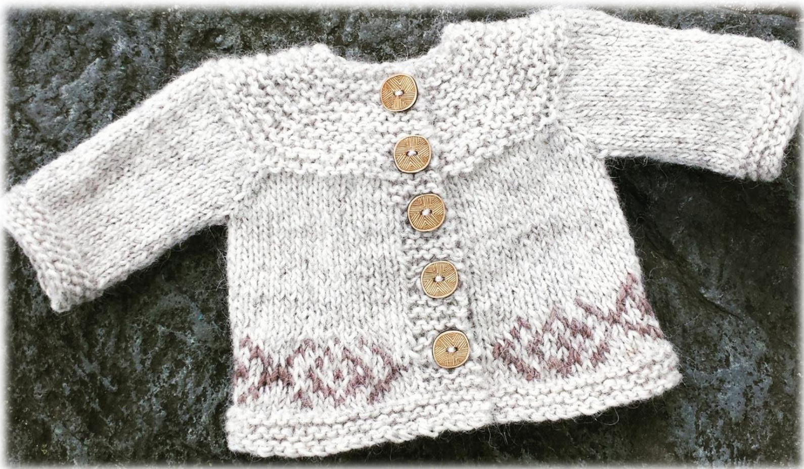 Chandler: Quick Knit Baby Cardigan Pattern with Adorable Handmade Buttons pattern preview