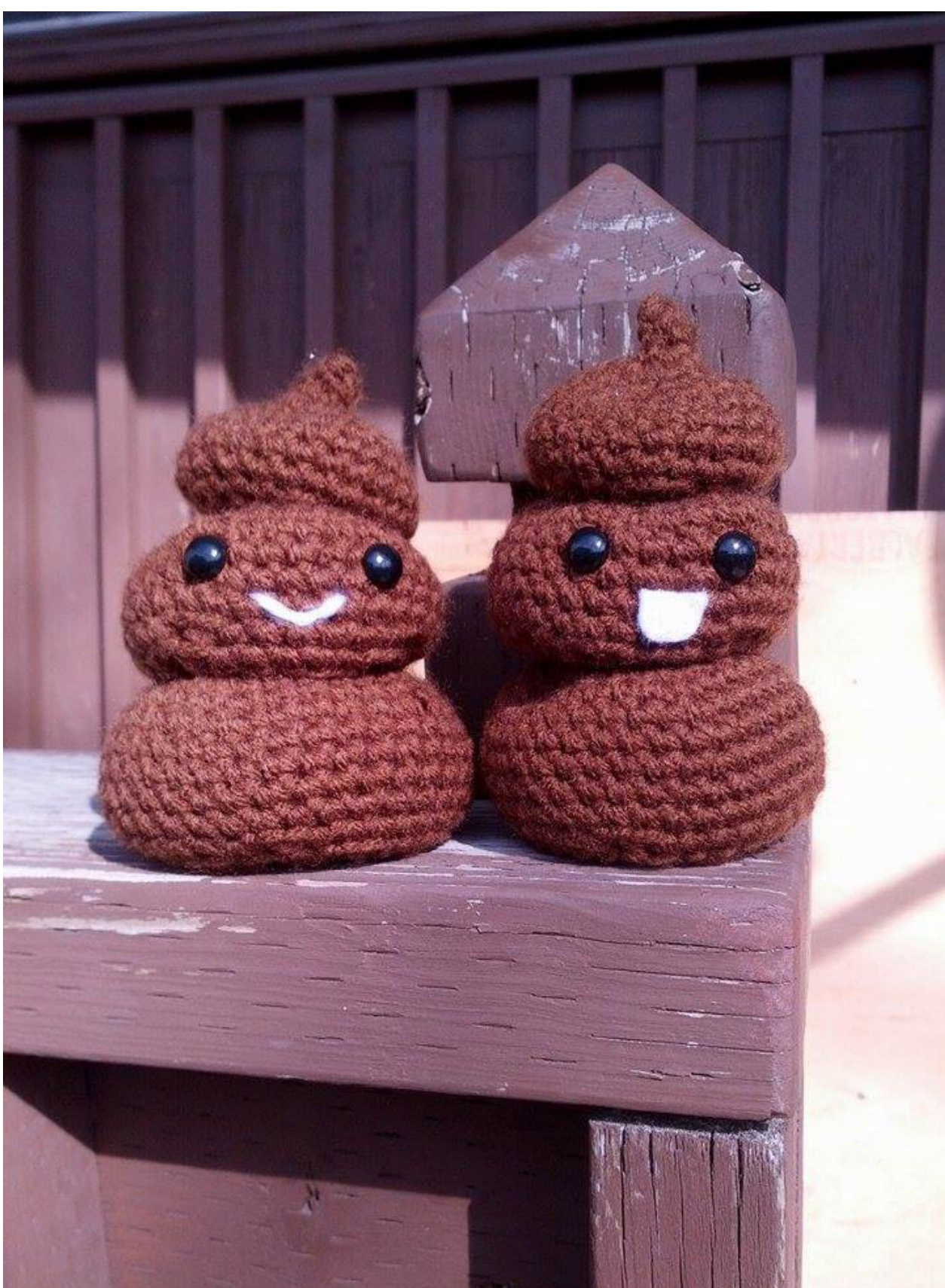 Cute Smiling Poop Crochet Pattern by Ange Rattai - Detailed Instructions and Materials pattern preview