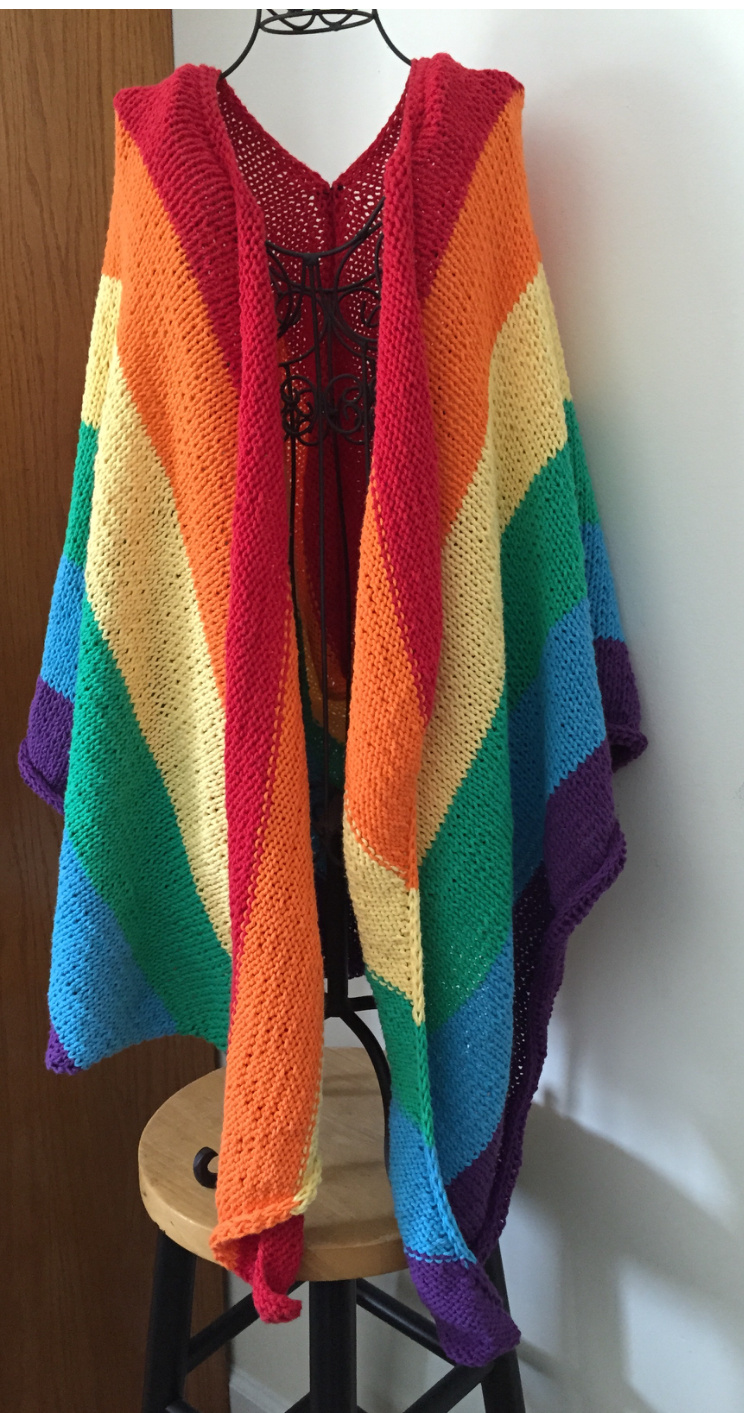 Love Wins Wrap Knitting Pattern by Lisa Santoni Cromar - Celebrate Diversity with a Colorful Rainbow Shawl pattern preview