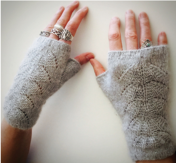 La Parapluie Fingerless Mitts: Exquisite Mink Gloves with a Romantic Twist pattern preview