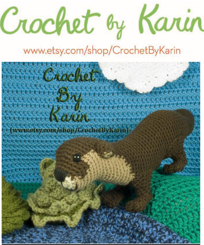 Crochet Pattern for Otter Amigurumi Toy by CrochetByKarin - Detailed Step-by-Step Guide with Abbreviations and Materials pattern preview