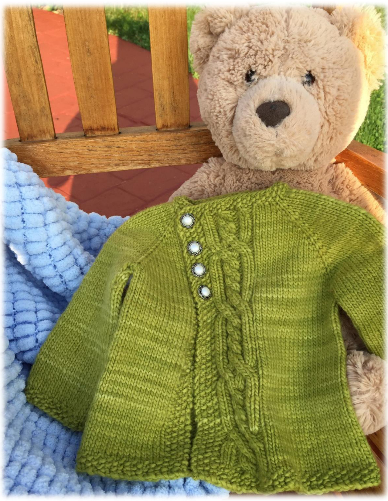 Olive You Too: A Classic Top-Down Knit Cardigan Pattern for Babies and Toddlers by Taiga Hilliard Designs pattern preview