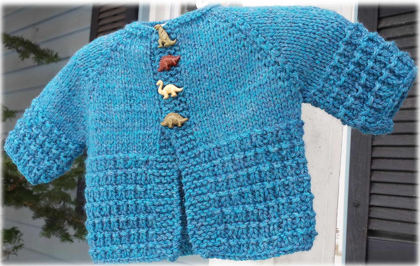 Little Avery Classic Cardigan Knitting Pattern for Babies by Taiga Hilliard Designs (Sizes 0-3 to 12-18 Months) pattern preview