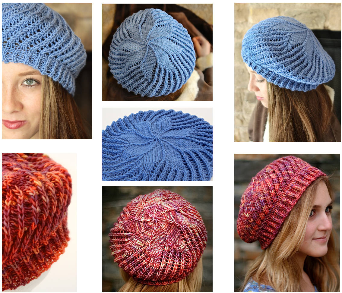 Estrellita Beret or Slouch Hat Pattern with Showy Decrease and Double Decker Hat Top Techniques pattern preview