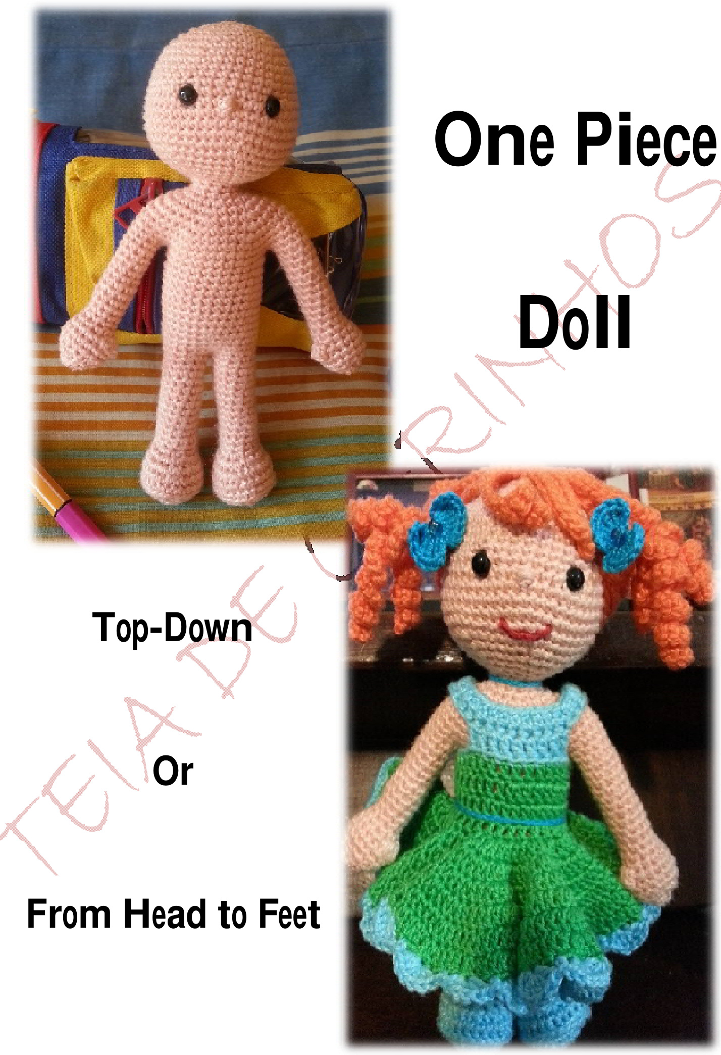 Detailed Guide to Crocheting a 20cm One Piece Doll from Head to Feet with AmigurumiBB Pattern pattern preview