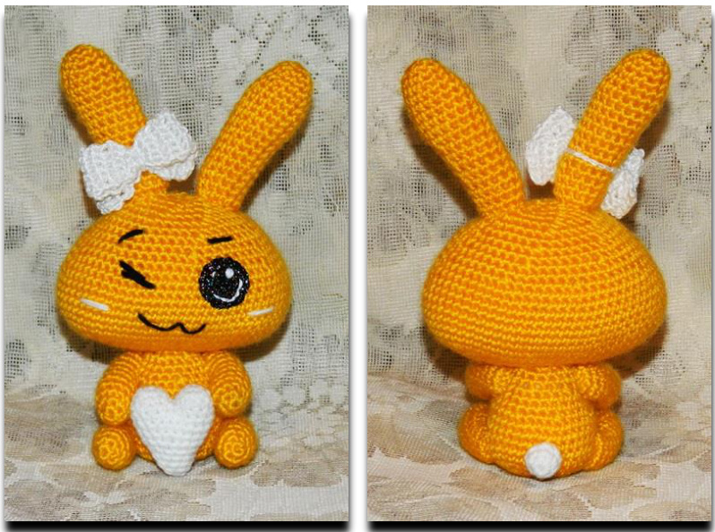 Naughty Bunny Crochet Pattern by Pichugina Elena: Detailed Instructions for a Playful Amigurumi Toy pattern preview