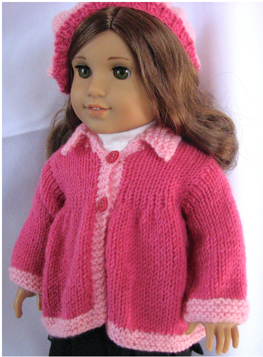 Spring Flared Sweater Knitting Pattern for 18-Inch American Girl Dolls - Detailed Instructions and Tips pattern preview