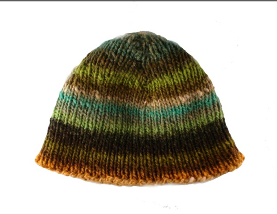 Top Down Basic Ribbed Beanie Knitting Pattern by M.K. Carroll: Custom-Fit Instructions for All Sizes pattern preview