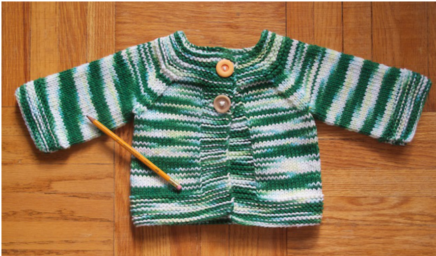 Subway Academy H IDC3O Basic Pattern for Bottom-Up Baby Cardigan with Customizable Features pattern preview